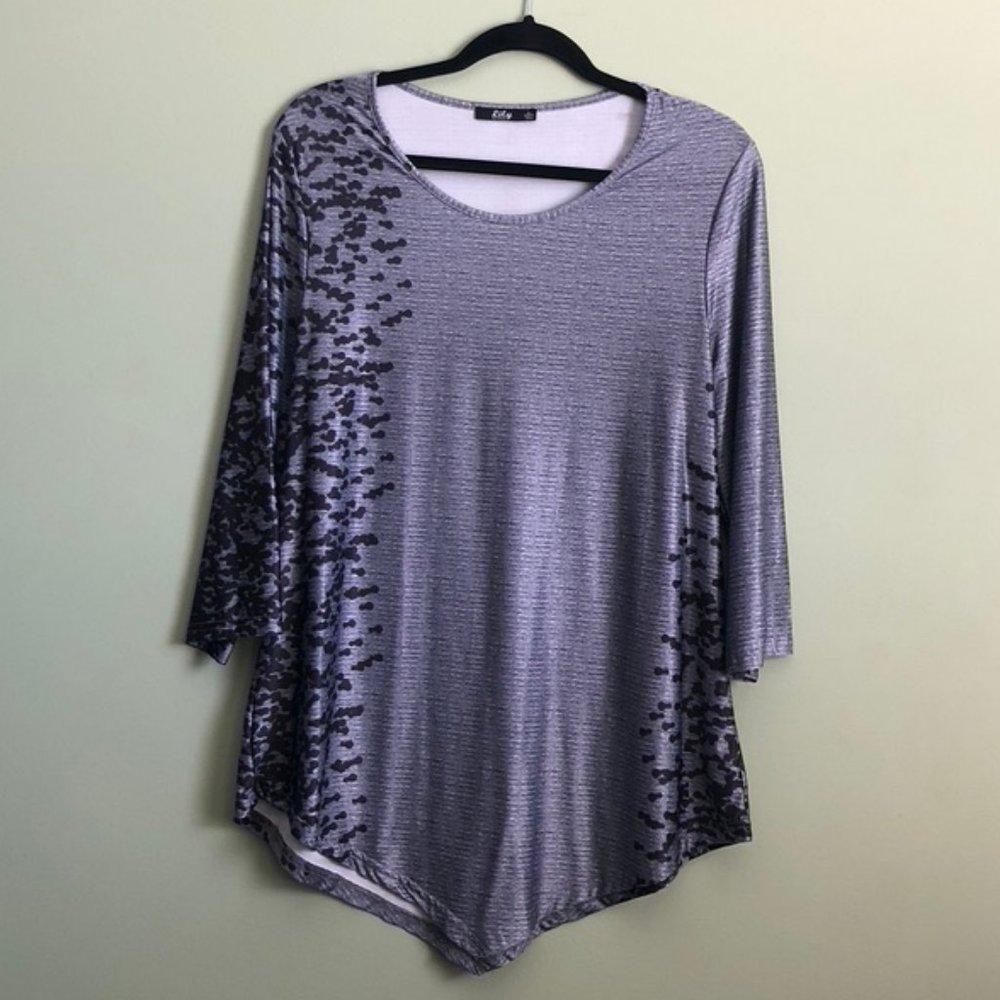 Women's Grey and Black Tunic Size Large